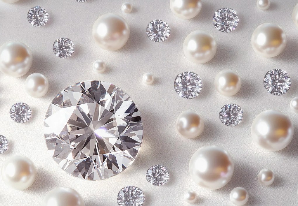 Fototapet - Perle și diamante (147x102 cm)