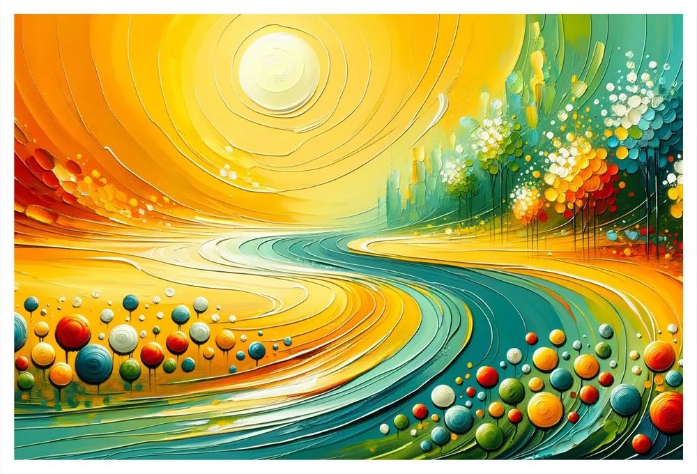 Tablou flux de lumină și apă
