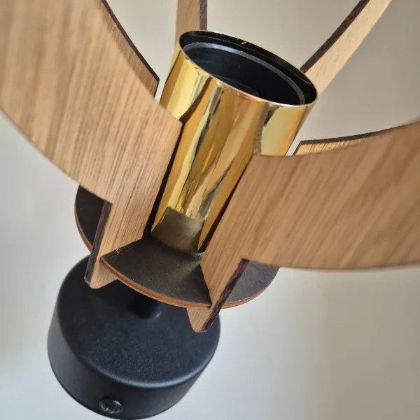 Lustră aplicată LANDO 1xE27/15W/230V stejar