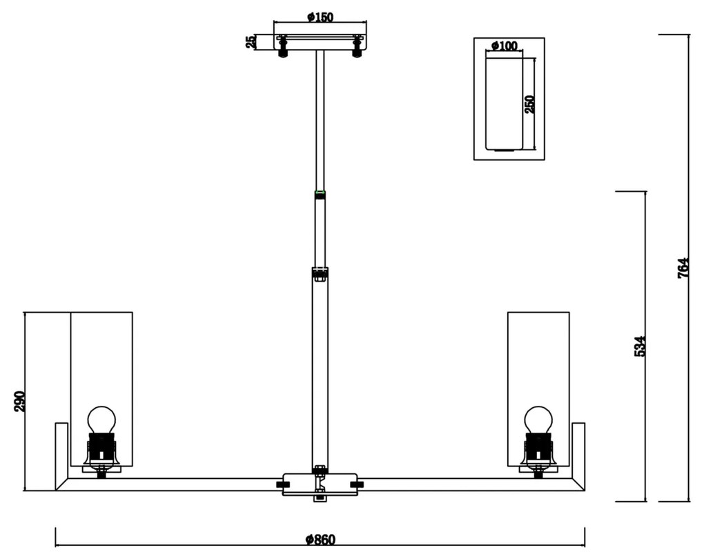 Candelabru Fortano Maytoni E27, Auriu, MOD089PL-10BS, Germania