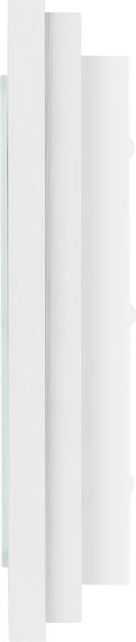 Plafoniera din lemn si sticla TABOR 52x52cm, alb crem