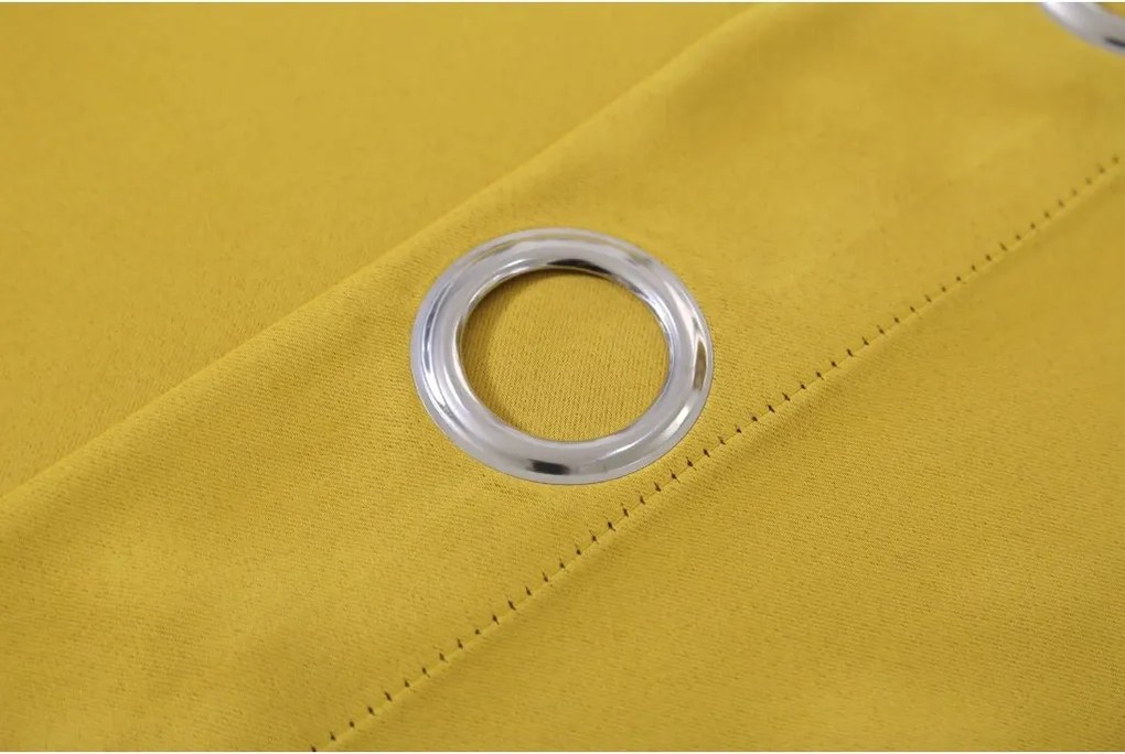 Draperie galbena OXFORD 140x250 cm Agatat: Inele metalice