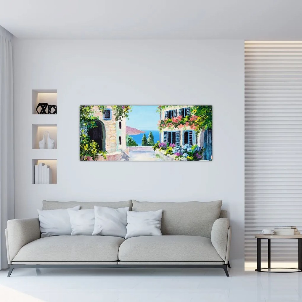 Tablou - Alee grecească, pictură în ulei (120x50 cm)