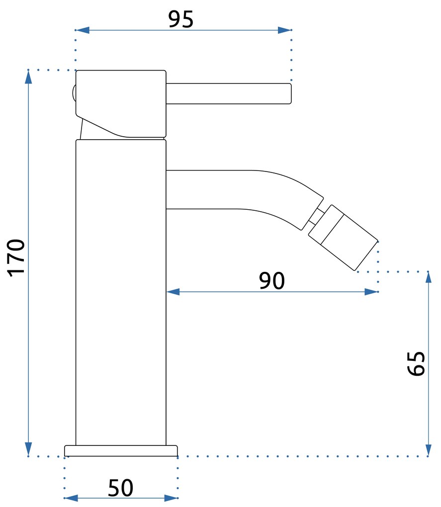 Robinet pentru bideu Rea Lungo Copper
