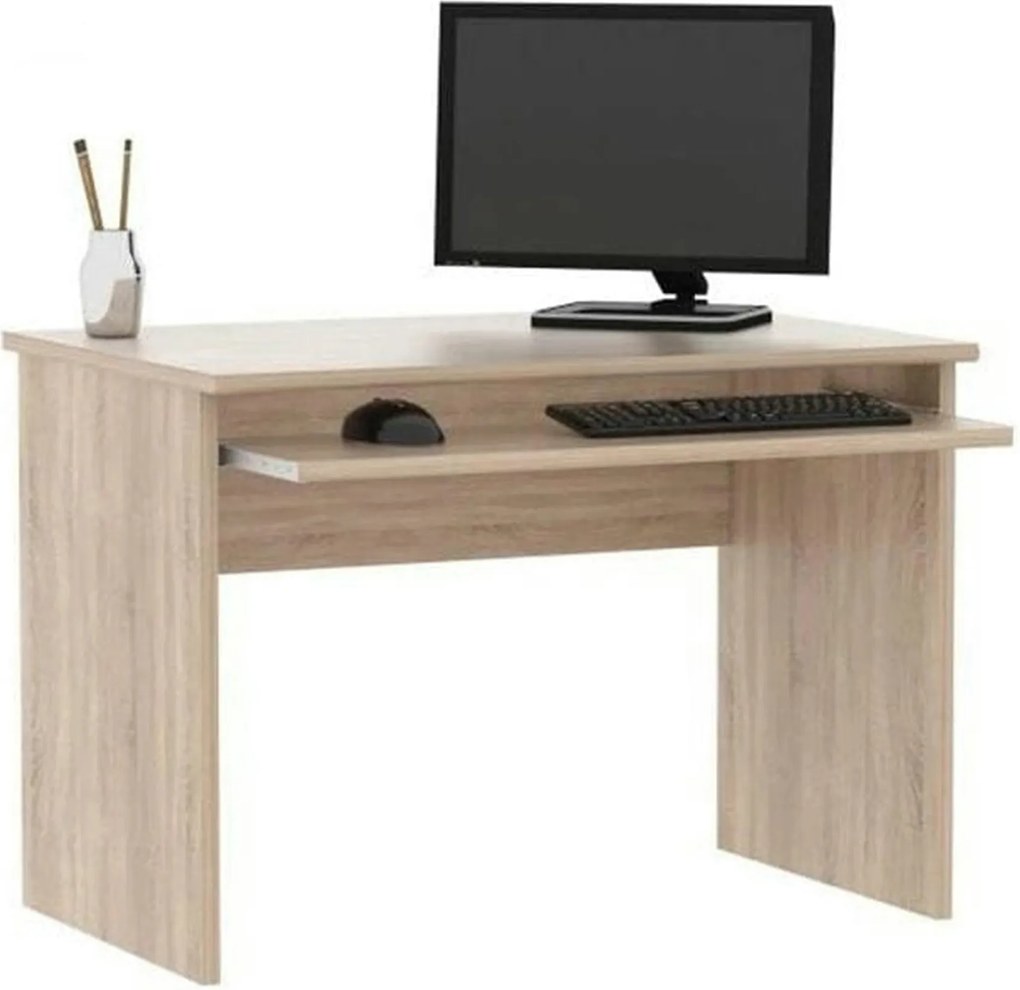 Masa birou JOHAN NEW 02, stejar sonoma, DTD laminat, 100x68x74 cm