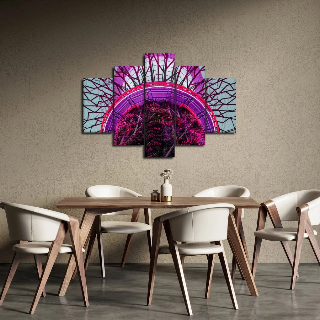 Tablou abstrac - crengi violete (150x105 cm)