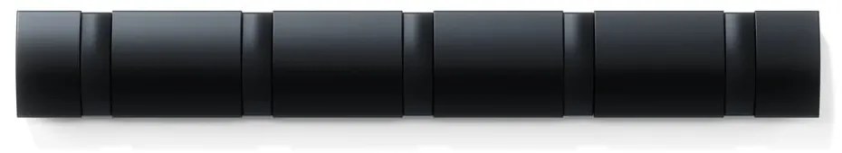 Cuier de perete negru din lemn masiv de plop Flip – Umbra