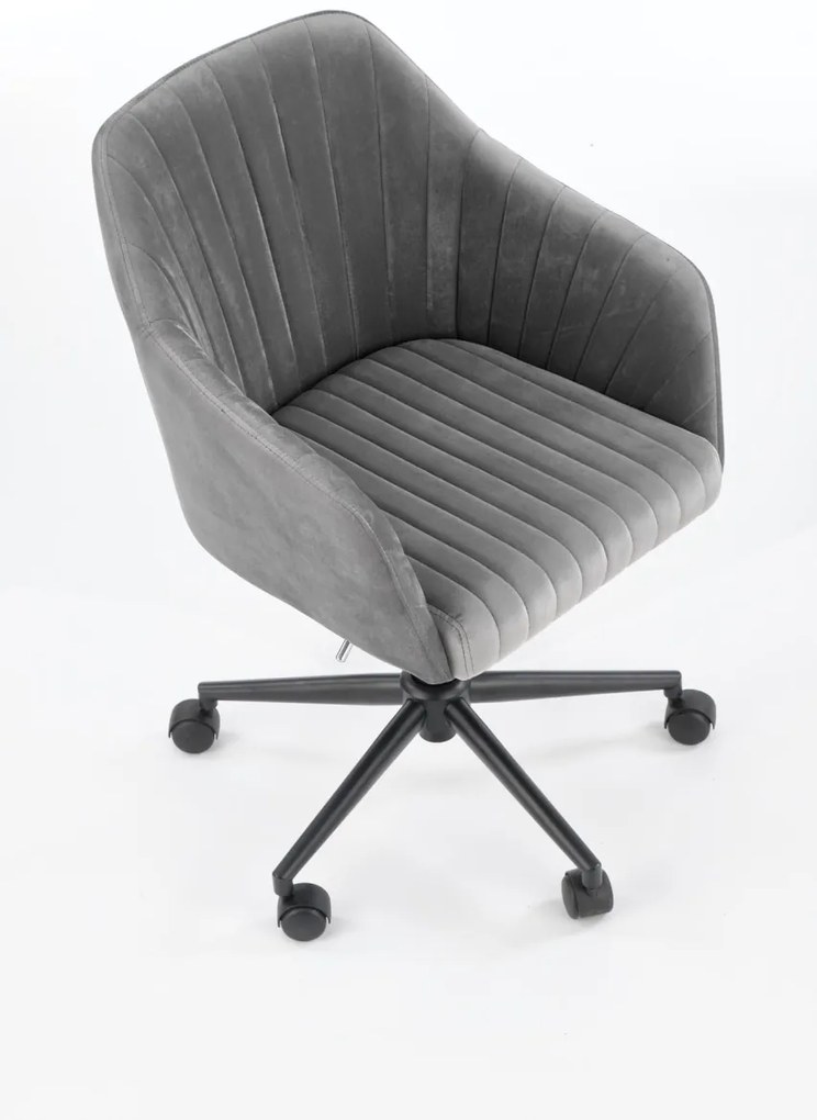 Scaun de birou Fresco velvet gri H91 cm