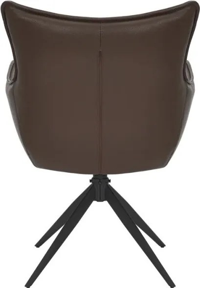 Set de 2 scaune pivotante VOGUE piele sintetica maro