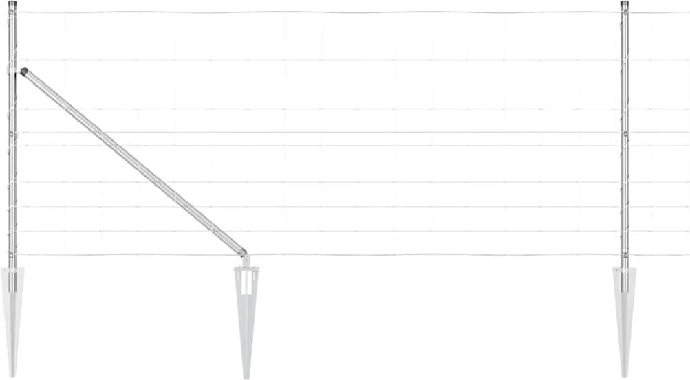 vidaXL Stâlp de gard. Galvanizat 50 x 1 m Oțel