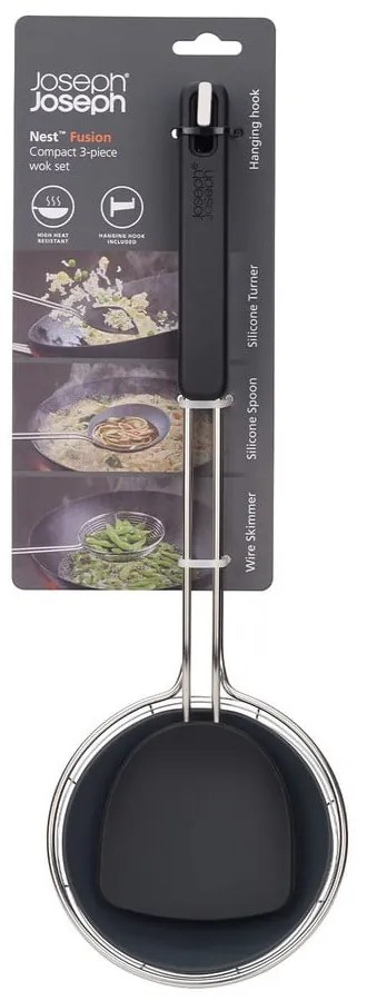 Set de ustensile de bucătărie 3 buc. din oțel inoxidabil Fusion Wok Set – Joseph Joseph