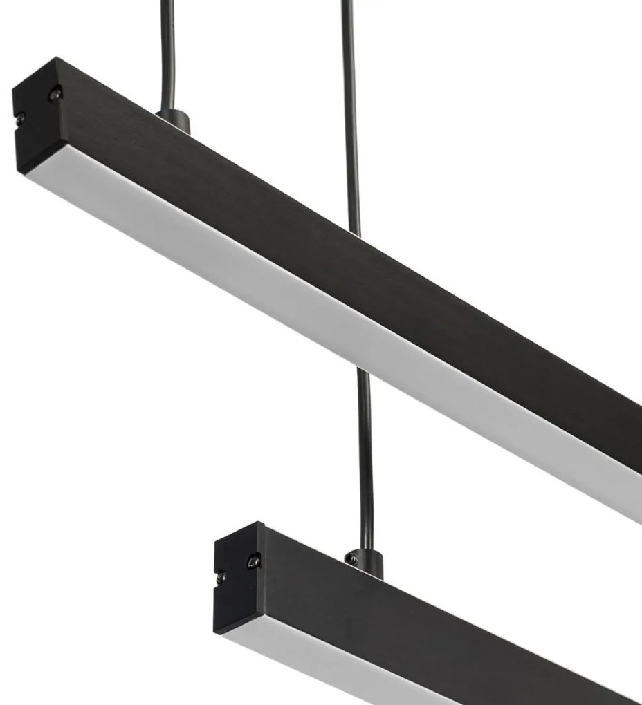 Lustra suspendata LED, Otel, Negru, MIAMI