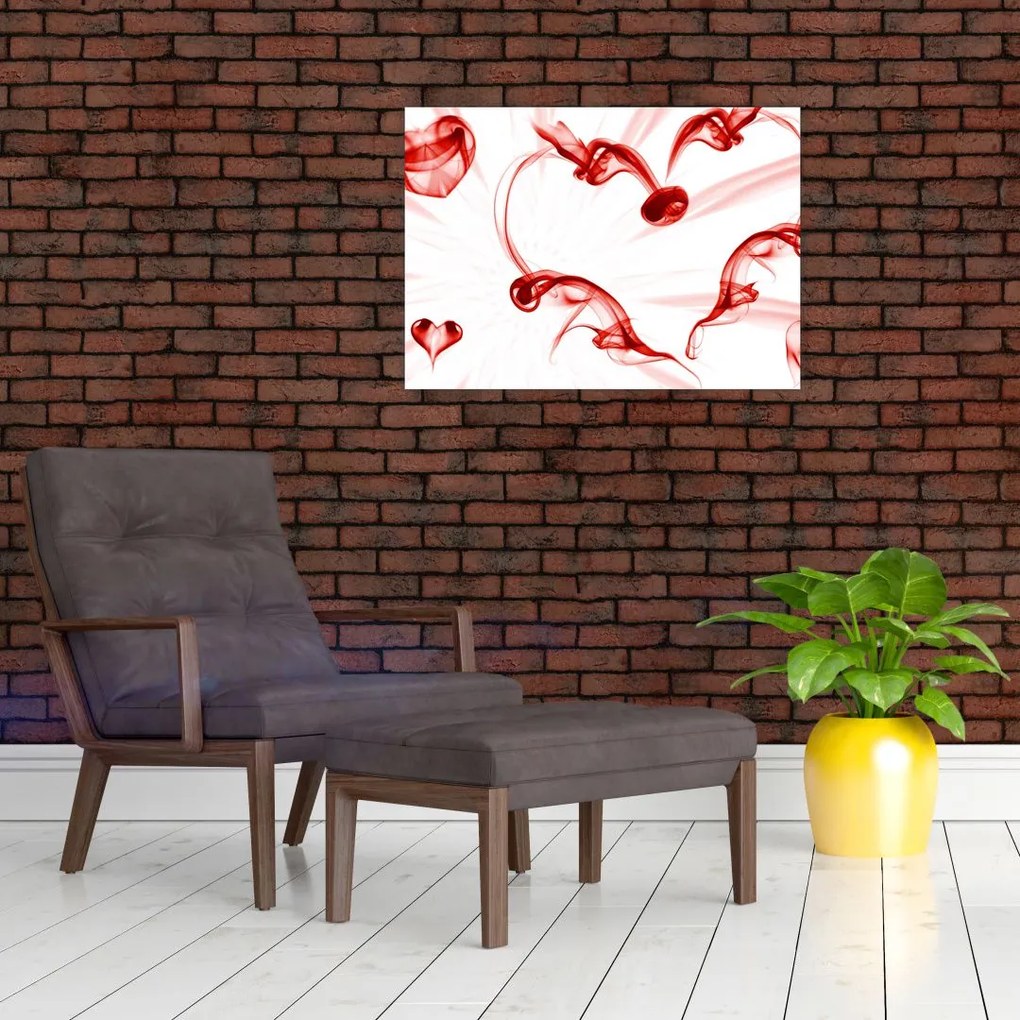 Tablou cu inima din fum (70x50 cm)
