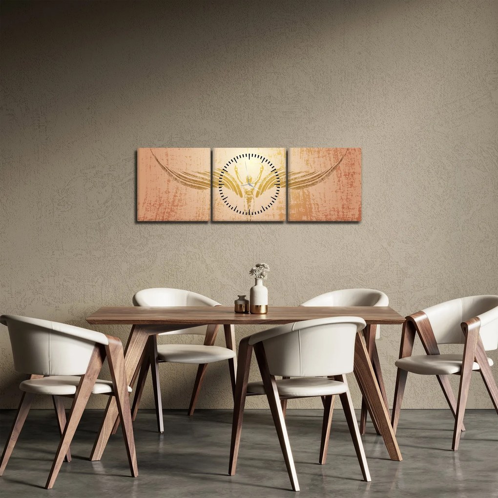 Tablou - Abstracția angelică (cu ceas) (90x30 cm)