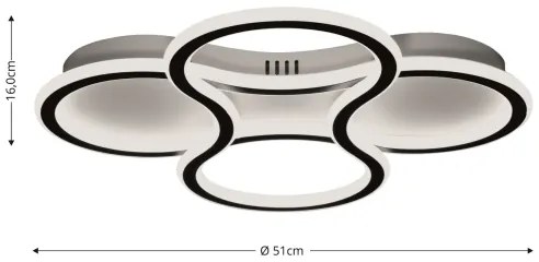 Brilagi - Plafonieră LED dimabilă ORELLI LED/53W/230V 3000-6000K + telecomandă