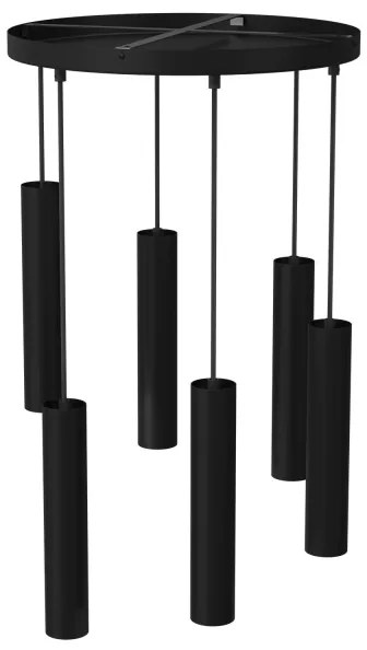 Lustră pe cablu RAITO 6xGU10/8W/230V neagră