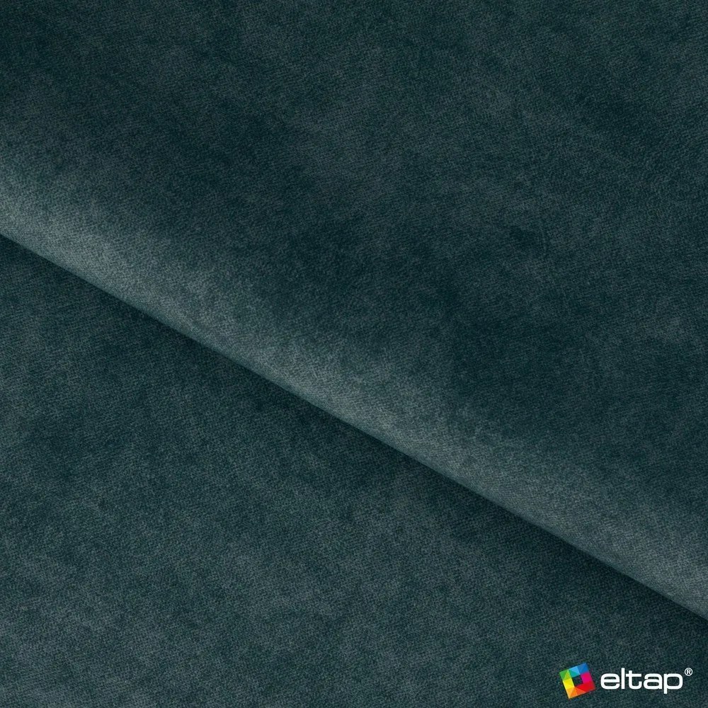 Pat matrimonial petrol tapițat cu spațiu de depozitare cu somieră 180x200 cm Plissa – ELTAP