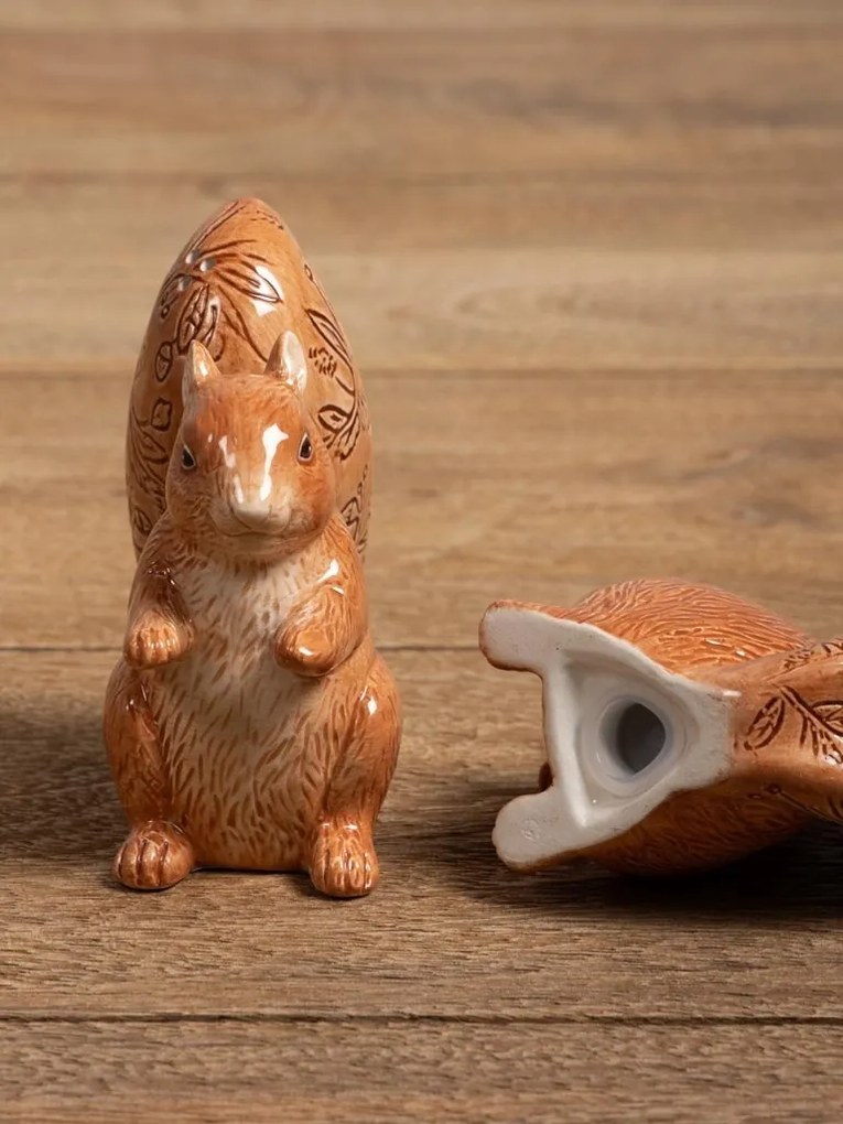Set sare si piper, din ceramica, Squirrels