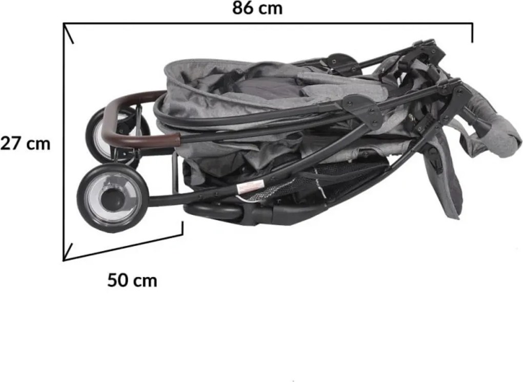 Carucior sport ultracompact pentru copii NOVOKIDS™ London PRO, Transformabil in troller, Spatar reglabil in 3 trepte, Pozitie somn, Roti