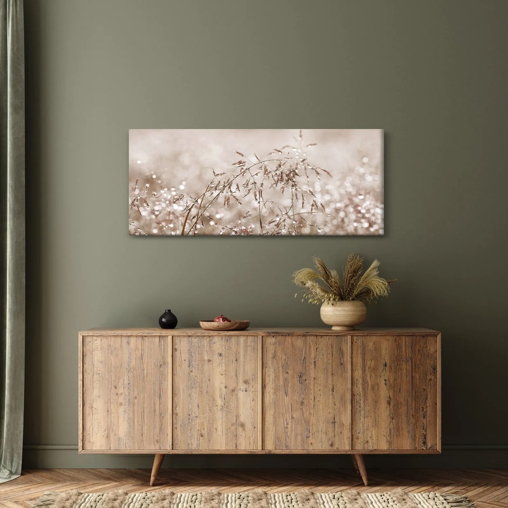 Tablou - Pajiște în tonuri de maro (120x50 cm)