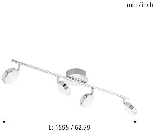 Eglo 95632 - LED Lampa spot SALTO 4xLED/5,4W/230V