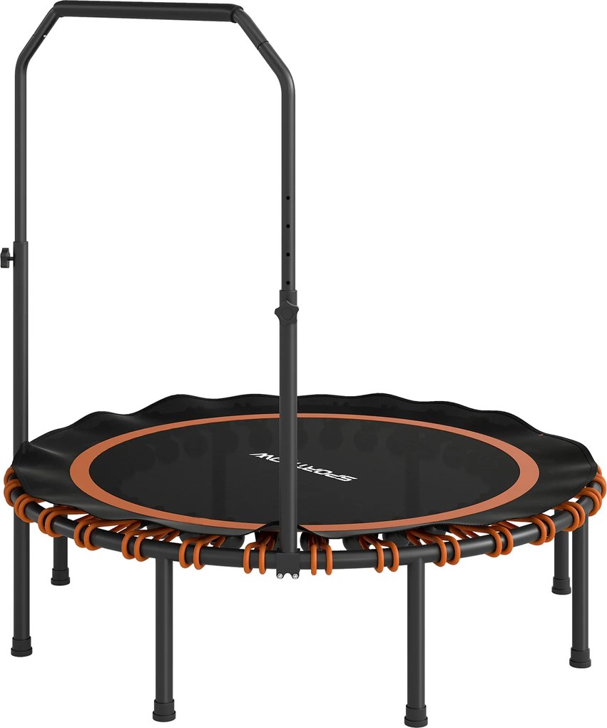 SPORTNOW Trambulină fitness cu mâner reglabil, trambulină sport pentru interior și exterior, oțel, plastic, portocaliu | Aosom Romania