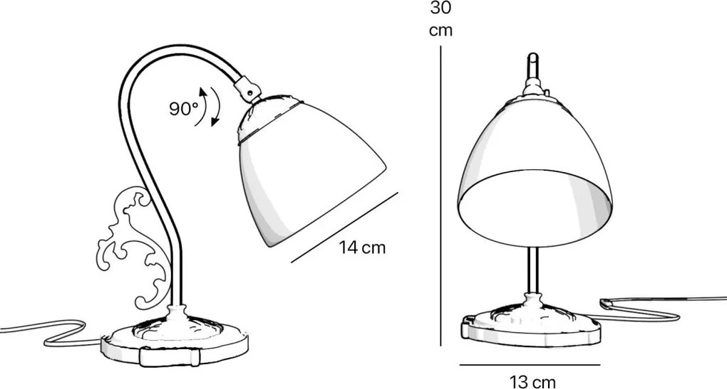 Veioza din alama stil Art Nouveau Beatrice