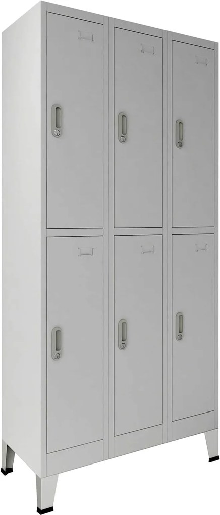 vidaXL Dulap de locker Gri 45 x 90 x 180 cm