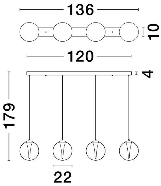 Lustra LED suspendata design modern decorativ GALEO 4L