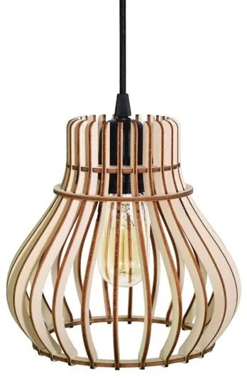 Lustră pe cablu BARREL 1xE27/24W/230V diametru 20 cm