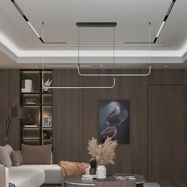 Lustră LED pe cablu LED/24W/230V 4000K negru