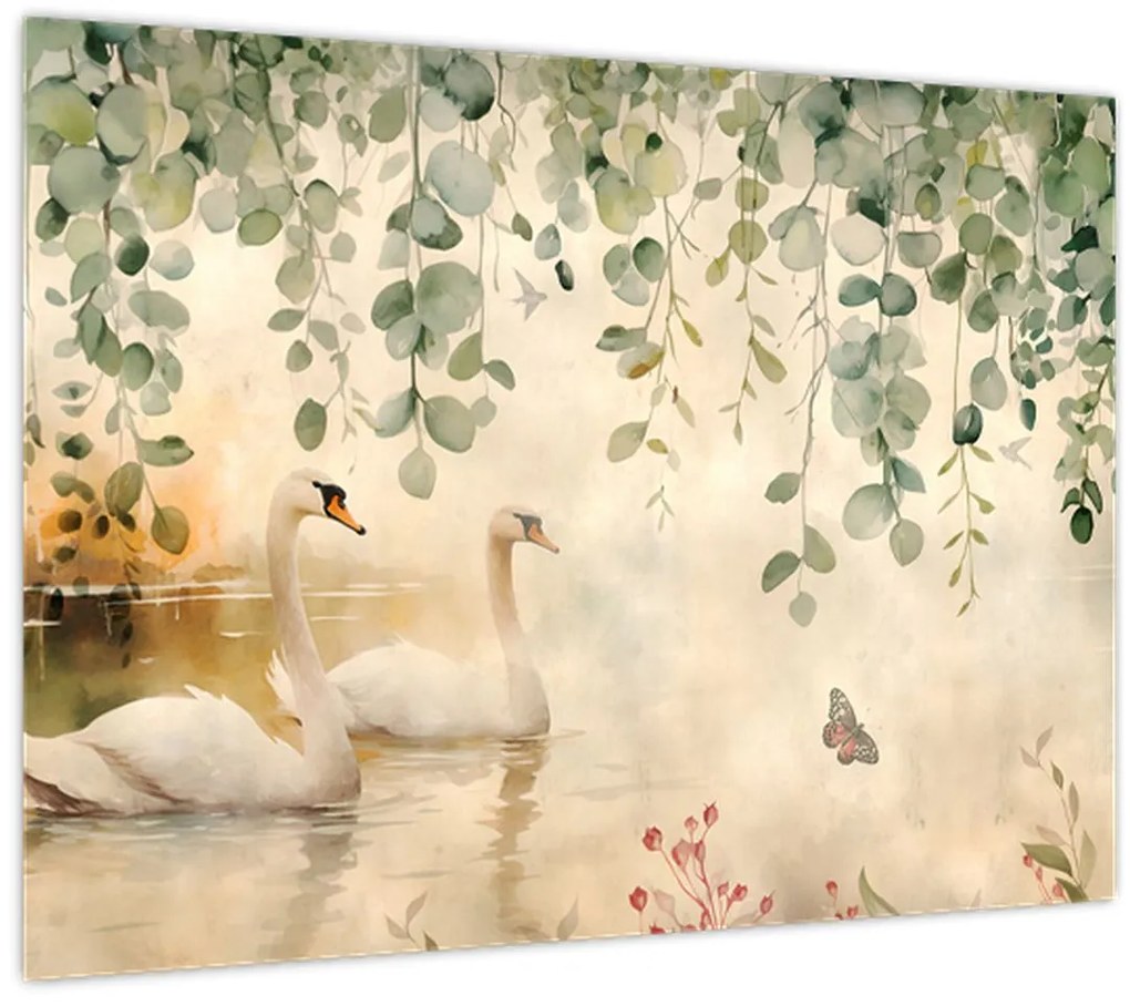 Tablou pe sticlă - Lac, acvariu (70x50 cm)