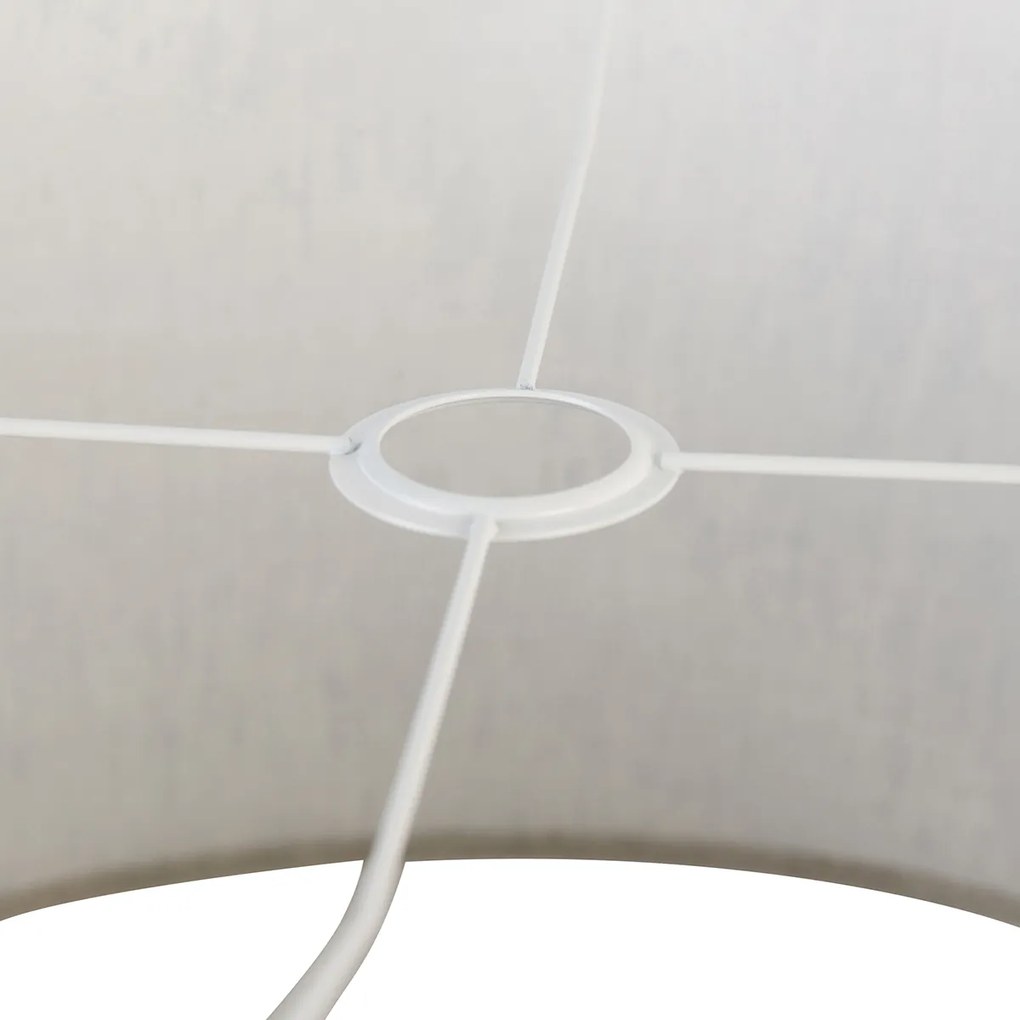 Abajur din material textil gri deschis 50/50/25