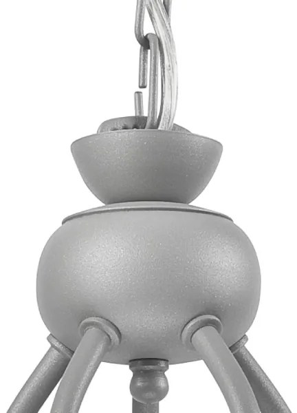 Lustră pe lanț RETRO II 5xE27/60W/230V argintiu