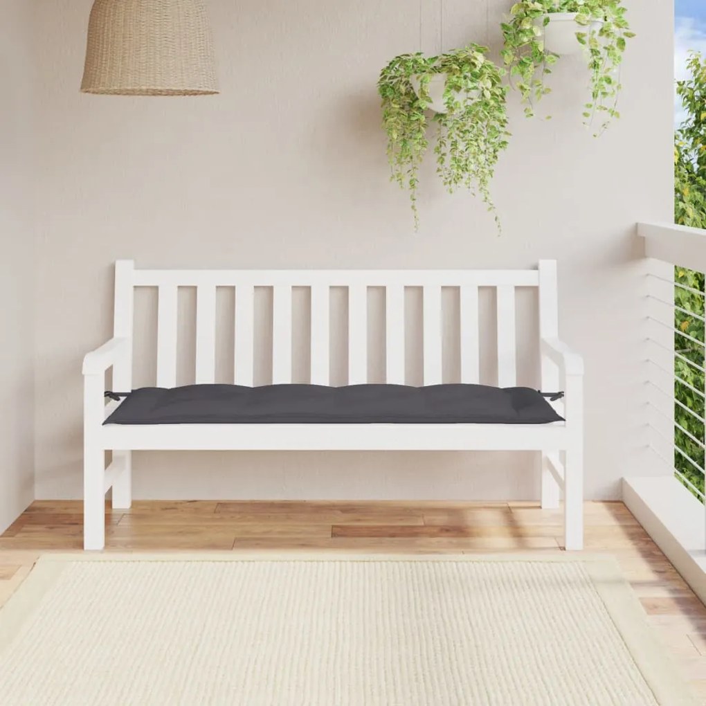 vidaXL Pernă bancă de grădină, antracit, 150x50x7 cm, material oxford