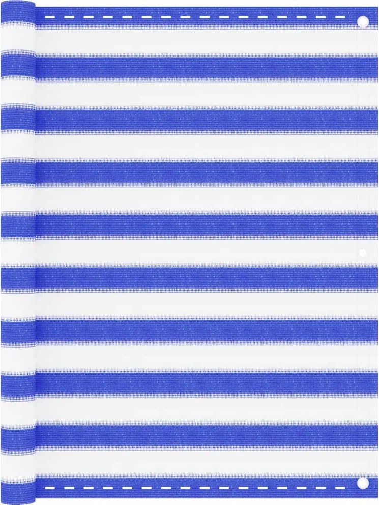 vidaXL Paravan pentru balcon, albastru și alb, 120x300 cm, HDPE