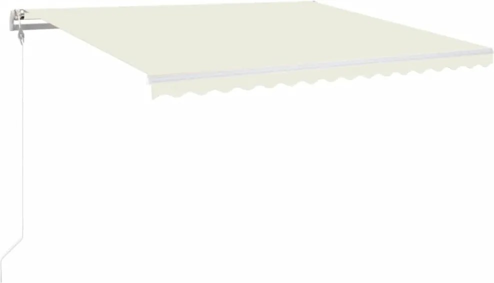 vidaXL Copertină retractabilă automat, crem, 400x350 cm