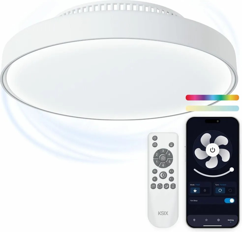 Ventilator de Tavan cu Lumină KSIX Mistral 4000 Lm