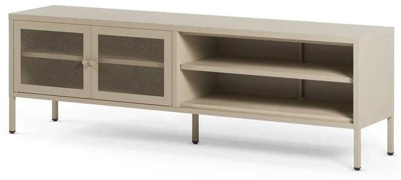 Comodă TV crem din metal 160x50x35 cm Fayna – Marckeric