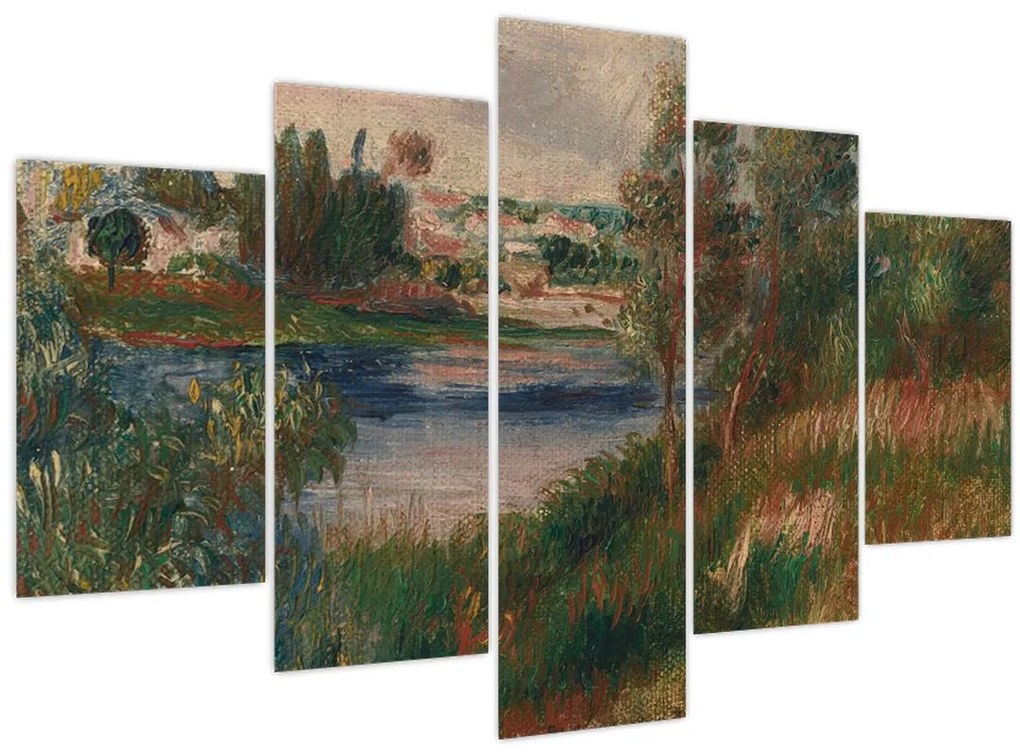 Tablou - Auguste Renoir, Landscape at Vetheuil, reproducere (150x105 cm)