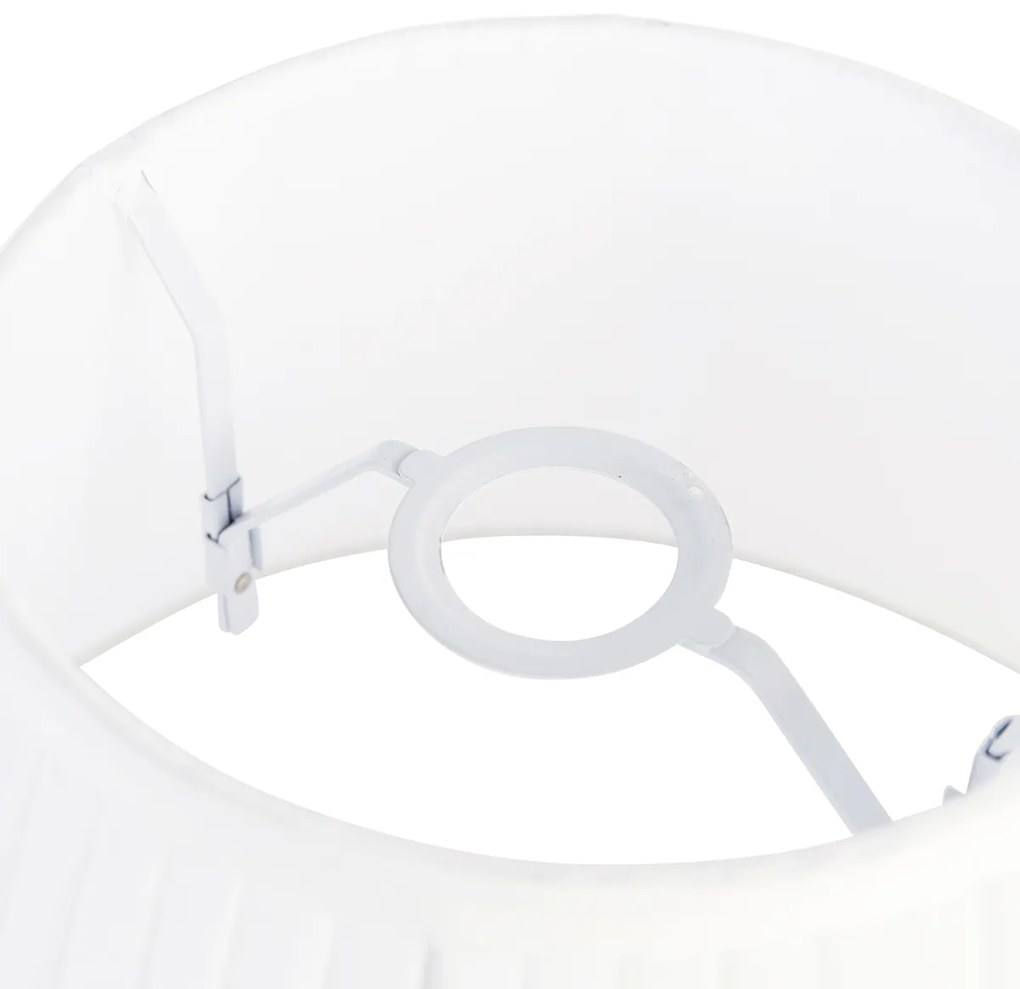Abajur plisat alb 35/20 cm
