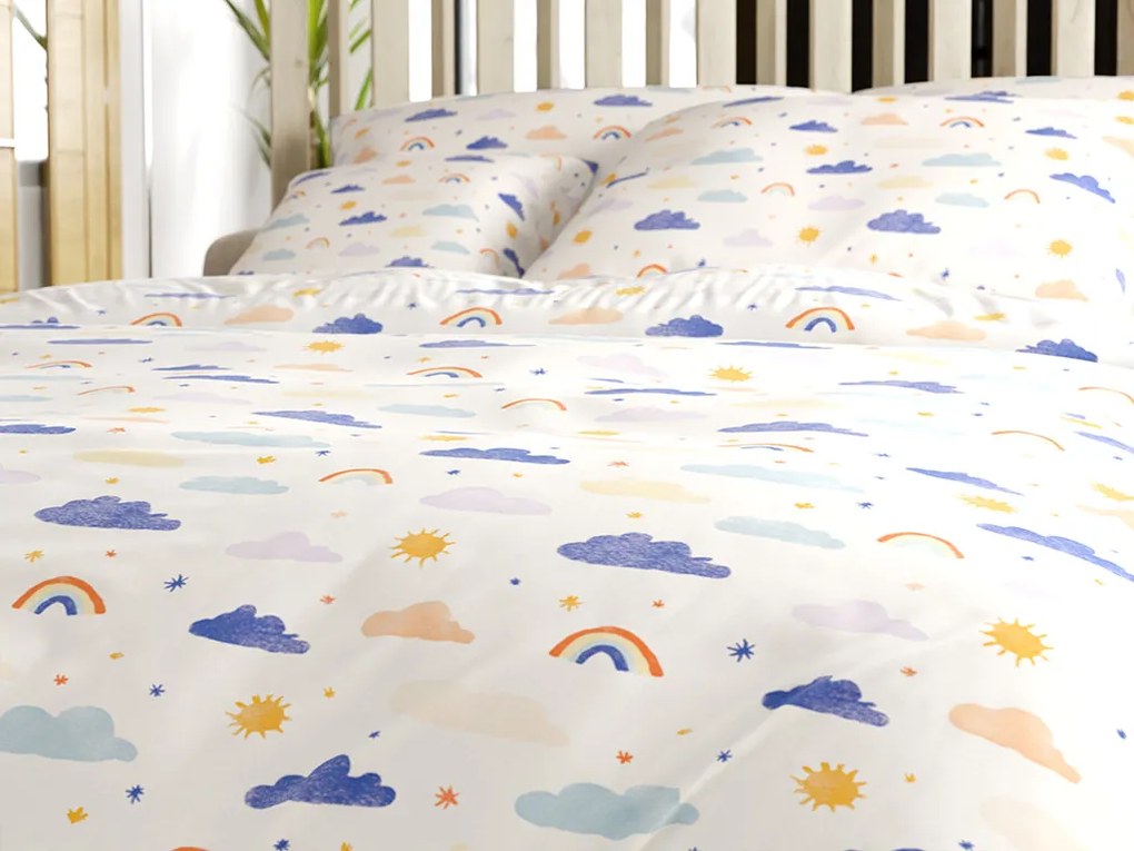 Lenjerie de pat pentru patut din bumbac Renforce CLOUDIRO colorat Dimensiune lenjerie de pat: 45 x 65 cm | 90 x 135 cm