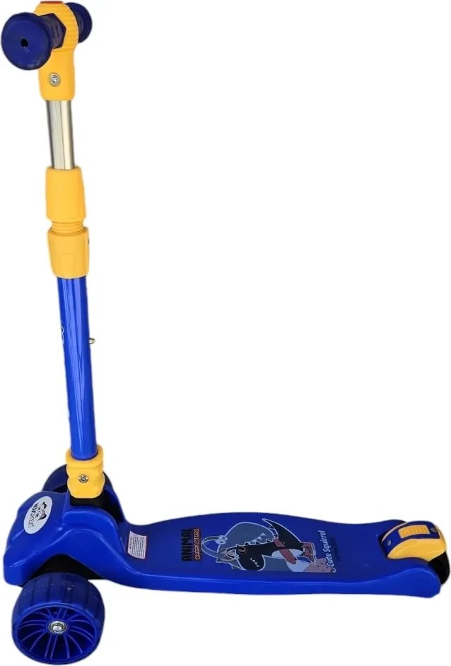 Trotineta copii cu roti luminoase din silicon NOVOKIDS™ Mini Scooter 8020, Cu melodii si lumini, 3 roti, Pliabila, Maner reglabil pe inaltime, Maxim