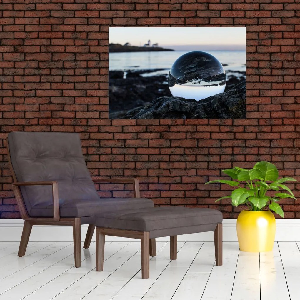 Tablou - Bile de sticlă pe piatră (90x60 cm)