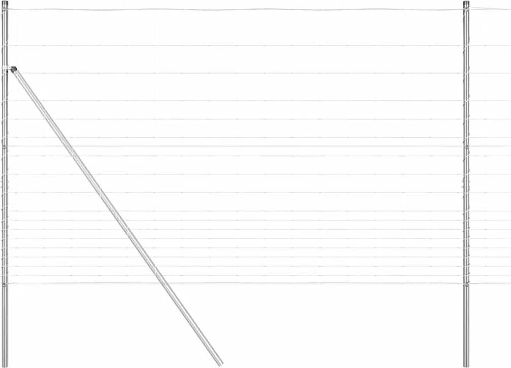 vidaXL Stâlp de gard. Galvanizat 25 x 1,5 m Oțel