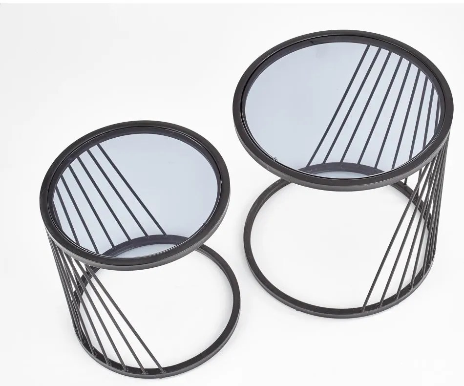 Masa de cafea Antilla, transparenta/neagra