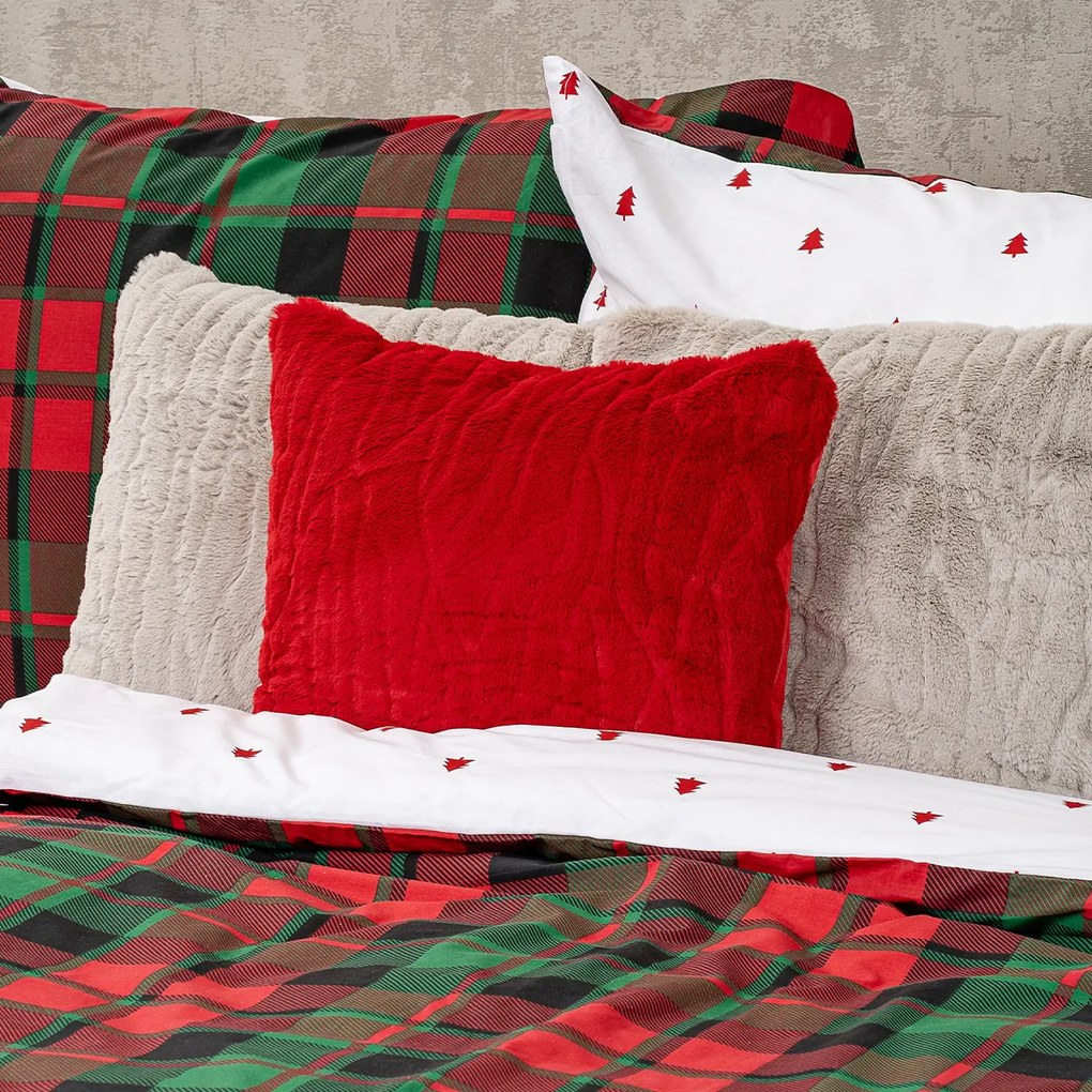Lenjerie de pat din bumbac 4Home Scotch winter, 140 x 220 cm, 70 x 90 cm