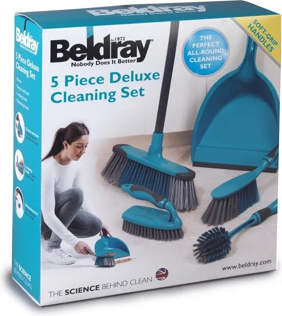 Set curatenie, 5 piese, turcoaz, Beldray