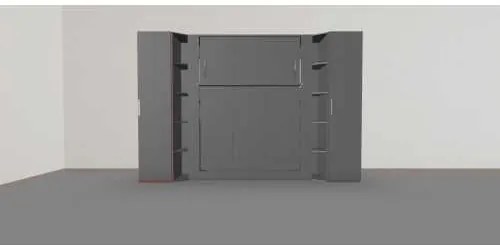 Set pat rabatabil dublu (150X200), 2 dulapuri SINGLE Wardrobe (50 cm) si 2 minibiblioteci cross - NOVA SMALL WARDROBE SET