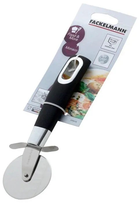 Feliator pizza Fackelmann 25956 Monaco, Otel inoxidabil, 20 cm, Negru